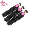 Queen Hair Official Store Indian Deep WaveCurly 1B Natural Color Virgin Human Hair Weaves Hair Extensions 4PCS Lot Can be Dyed7105452