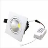Square LED wdrożone światła plamek Światła plamek Dimmowalne oświetlenie sufitowe 7W/9W/12 W/15W AC85-265V