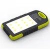 Fabriksförsäljning Universal Vattentät 8000mAh Portable Solar Power Bank med Camping Light, Dual USB Solar Charger LED-lampa för mobiltelefoner