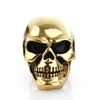 Newest Coming Gothic Men's Biker Stainless Steel Ring Fashion Hip Hop Style Men Jewelry Black Colorful Skull Cool Man Skulls Finger Rings