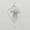 2016 Clear Jellyfish animal Shaped Glass Pendants Necklace Unique Murano Glass Jewelry Lampwork Glaze Pendant in Bulk Cheap 12pcs