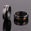 Zdejmowane pierścienie Jezusa Pierścienie ze stali nierdzewnej Kobiety mężczyźni Silver Gold Cross Fashion Biżuter