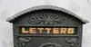 Antik Döküm Alüminyum Demir Postbox Posta Kutusu Bahçe Dekorasyonları Çiçek Kabartmalı Trim Dekor Koyu Yeşil Metal Postalar Posta Kutusu Ho6819483