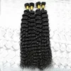 Mongolian Kinky Curly Hair 200gケラチンヒト融合ヘアネイルUチップ100％リミーヒトヘアエクステンション