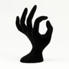 Black Velvet Mannequin Hand Shape Necklace Ring Bracelet Watch Glove Display Stand Holder Jewelry display Free Shipping