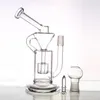 Tubi per l'acqua in vetro portatili economici con bong in vetro riciclatore per chiodi a cupola Hoorkahs Bong a spirale a nido d'ape Disponibile 22 cm di altezza 18,8 mm Giunto