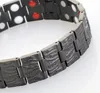 Bracelet à maillons en titane et acier inoxydable à la mode Quantum Bio Energy avec aimant germanium anion infrarouge équilibre magnétique des soins de santé Avantages