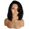 Natural ajustável rendas dianteiras dianteiras brasileiras cabelo humano perucas corporal onda corpulenta curto bob Human Wigs para mulheres negras