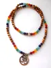 SN0072 Chakra 108 Mala envoltório pulseira ou colar Jasper Mala Yoga Meditação multicamadas pulseira de pedra natural