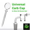 Mais novo Super Rodada pirulito Estilo Universal Quartz Carb Cap Para A Maioria De Quartzo Banger Enails Diamante nó big bowl unha de quartzo sem c ...