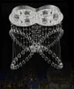 Kroonluchter Moderne K9 Crystal Raindrop Kroonluchter Verlichting Flush Mount LED Plafondlamp Armatuur Butterfly Hanglamp voor Eetkamer