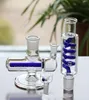 Detachable Hookahs 12 Inches Tall Oil Rigs Recyler Glass Bongs Male Bowl 14.4 Joint Gear Pipes Water