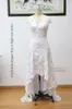 Simple Bohemian White Lace Mermaid Wedding Dresses V Neck Sleeveless Long Tail Coutry Style Bridal Gowns Free Ship