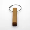 Nouveau porte-clés en bois blanc rectangle porte-clés personnalisé gravé nom, texte, LOGO porte-clés livraison gratuite # KW01CG