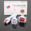 Derma Roller 3 i 1 Mikronålar Meso Roller för akne ärr Freckle Ersättningar Derma Skin Roller