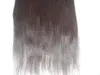 Chegam novas extensões de cabelo humano brasileiro amarrado à mão em linha reta trama não processado marrom escuro color3278902