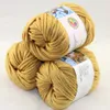 6 ballsx50g特別な厚いworsted100綿編み糸カタニアゴールド22122512298