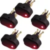 5Pcs 자동 로커 스위치 12V 30A 켜기 끄기 파란색 빨간색 LED 빛 SPST 토글 스위치 ON-OFF 자동차 보트 유니버설