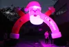 Świąteczne oświetlenie na świeżym powietrzu Inflatible Santa Archway 6M RGB Air Blown Drzwi Świętego Mikołaja z niestandardowym drukiem do dekoracji wejściowej 32