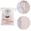 2021 Halloween Party Candy Gift Sack Treat of Trick Pumpkin Bat Witch Canvas Tas Kinderfeestjes Festival Trekkoord Tassen