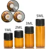 1ml 2ml 3ml 5ml Amber Dropper Mini Glass Bottle Essential Oil Display Vial Small Serum Perfume Brown Sample container