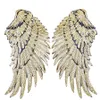 1 Pairs Sequined Wings Patches for Clothing Iron on Transfer Applique Patch for Jacket Jeans DIY Sew on Embroidery Sequins285P