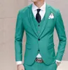男性新郎/新郎のためのハンサムなシンプルなスタイルカスタムメイドの結婚式のスーツ/新郎のタキシードメンズウェディングスーツ（ジャケット+パンツ+ベスト）