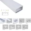 50 X 1M sets/lot factory wholesaler led strip aluminium profile and wide square alu extrusion for suspension light