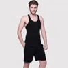 Fitness Men Tank Tops Cotton Basic Singlet Bodybuilding Sport Undershirst Sliming Clothes Gym Vest Muscle Crop Top Plus Size241K