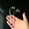 Fabricação de cachimbos de vidro Bongos soprados à mão Pote longo e curvo colorido com spray de duas cores