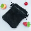 Black Organza Drawstring Pouches Jewelry Party Small Wedding Favor Gift Bags Packaging Gift Wrap Square 5cm X7cm 2 X2 75&quo3009