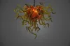 Home Decor Amber Murano Glass Chandelier Free Shipping Fancy Lamp Handicraft Bedroom Flush Mount Crystal Chandelier Lighting with LED bulbs