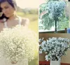 Hanky ​​Set 2016 Novos De Seda Babys Breath nupcial Gypsophila Buquê De Casamento Flor Floral Branco Buquê De Casamento Noiva Segurando Flores Bouquets