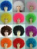 Unisex Clown Fans Carnival Wig Disco Circus Funny Fancy Dress Party Stag Do Fun Joker Adult Child Costume Afro Curly Hair Wig even4546713