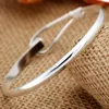 Women plated silver Bracelet Cuff Bangle Hand Chain Fashion Jewelry