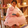 Dorimytrader Kawaii Big Soft Piggy Plush Toys Lovely Stuffed Animal Pig Pillow Doll for Children Gift Xmas Present 35inch 90cm DY61338