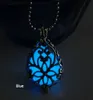 Mode Fluorescence Rétro Pendentifs Évider Conceptions Lumineuse Larme Antique Argent plaque Colliers Pendentif Bijoux Accessoires