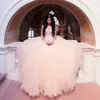 Moderno blush arabo strass cristallo di cristallo abito da sposa abito da sposa abito da sposa rosa rosa a cuore Vestitido de noiva 0510