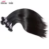 Peruanisches indisches Maylasian unverarbeitetes Jungfrau-Haar-seidiges gerades Haar 4 bündelt Ishow Spitzen-8A Haar-Webart 8-28inch Heißer Verkauf Freies Verschiffen