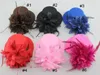 Kadınlar gelin fascinator mini üst şapka kap düğün şerit tül dantel tüy çiçek şapkalar parti saç klipler caps tuhafiye saç takı xmas hediye