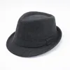 New Autumn Winter British Style Men Jazz Caps Hats Fashion Wool Felt Fedoras Trilby Hat for Middle-aged and Elderly Men GH-215