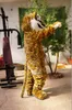 Costumi Immagini reali di alta qualità Costume della mascotte della tigre di leopardo di lusso Costume del personaggio dei cartoni animati della mascotte Formato adulto spedizione gratuita