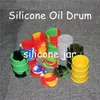 20st DHL Free Ship 26ml Silikonburk Boxar DAB Wax Container Concentrate Jars Multi Färger Silikonolja Drum Barrel Rigs