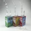 New 14mm Colorful Glass Bong Liquid Sci Water Pipes for Smoking Mini Oil Rig with Green Blue Yellow Removable Bongs