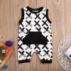 Baby Boys Romper Suit strój maluch bez rękawów Bawełny bawełniany piżama piżama sport