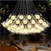 Modern Art Glass Chandelier DIY Glass Ball Pendant Light Fixture G4 Hanging Light for Living Room Bar Restaurant AC85-265V