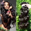 Gratis Mellan 4 * 4 Top Lace Closure Body Wave With Virgin Malaysian Silky Rak Human Hair Weft 4PCS Lot Soft Remy Vody Wave Weave