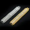 Hip Hop Rock Style simuler diamant glacé Bling Bling Bracelets pour hommes et femmes Bling chaîne HipHop Bracelet231A