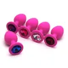 Silicone Jeweled Butt Plug Anal Plug Rhinestone Sex Toy Stopper Adult Product #R21