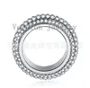 Vecalon 2016 feminino anel 310pcs cheio em torno de diamante simulado CZ 925 esterlina anel de banda de casamento de casamento para mulheres
